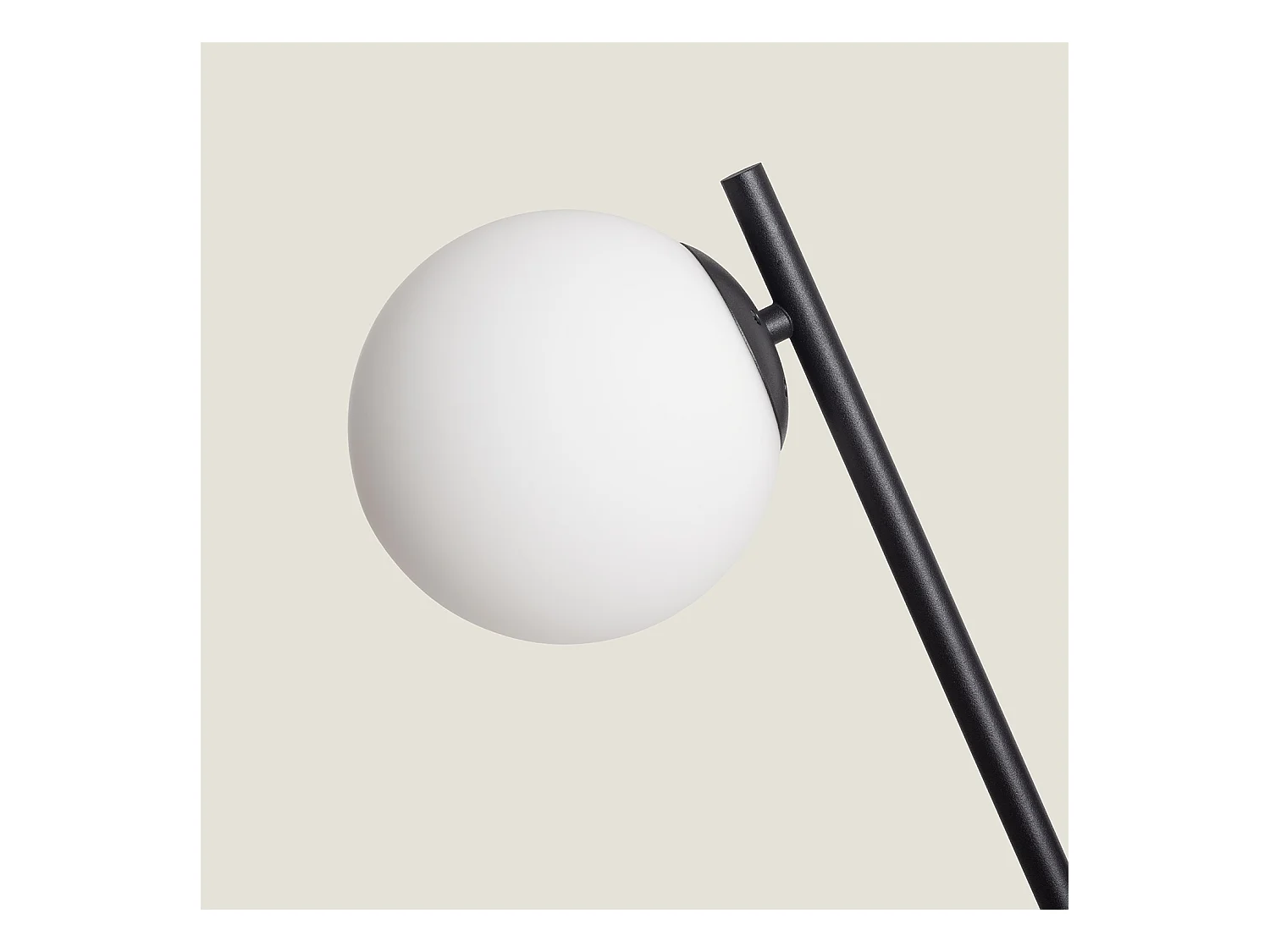 Lámpara de Pie Metal y Cristal Balts Negro