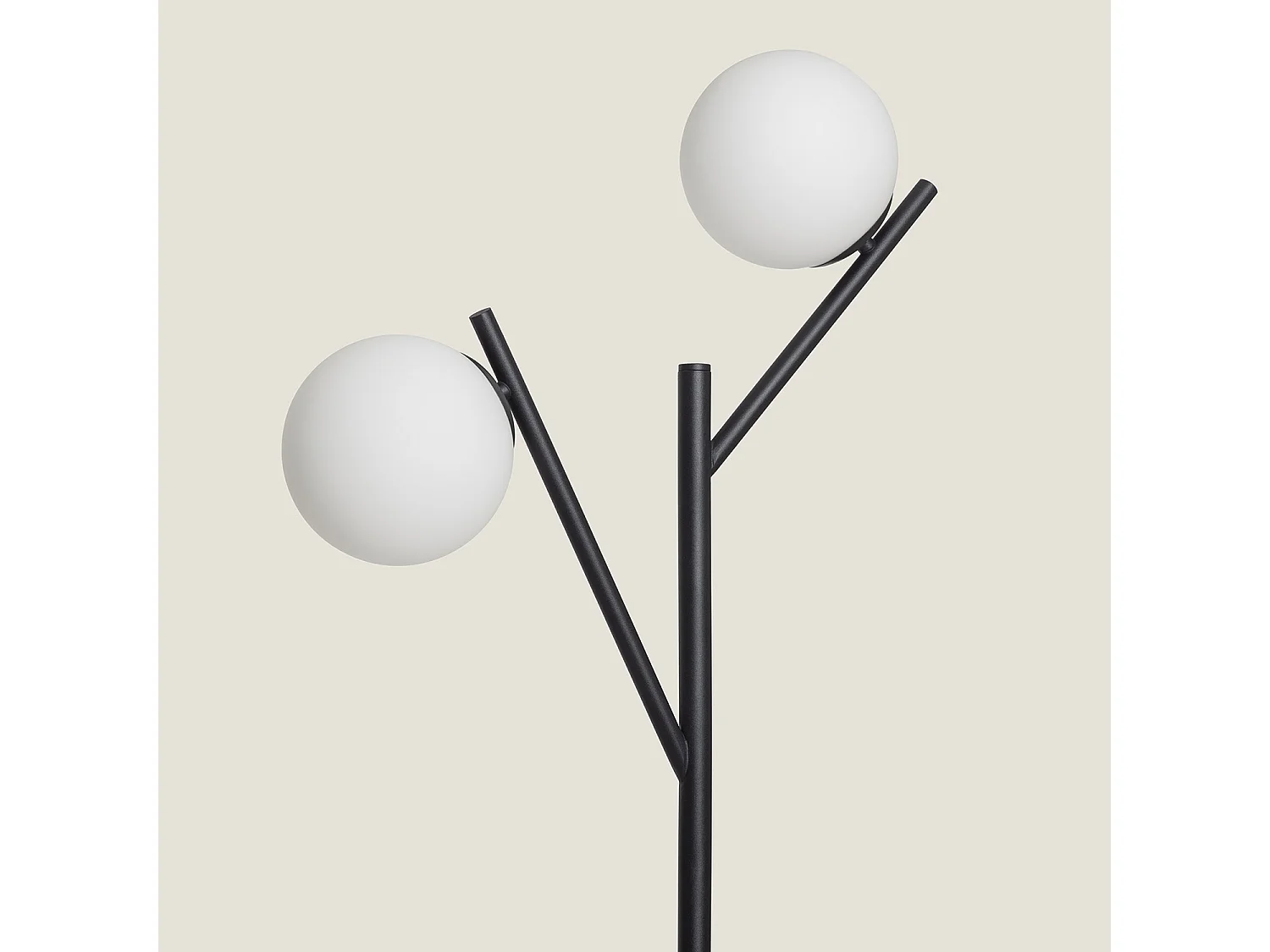 Lampadaire Métal et Verre Balts  Noir