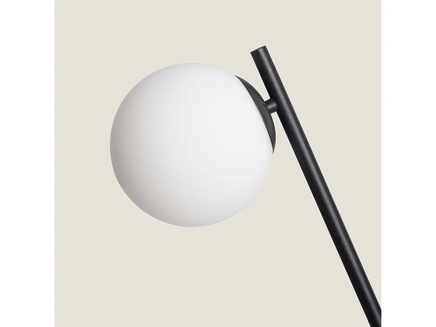 Lámpara de Pie Metal y Cristal Balts Negro