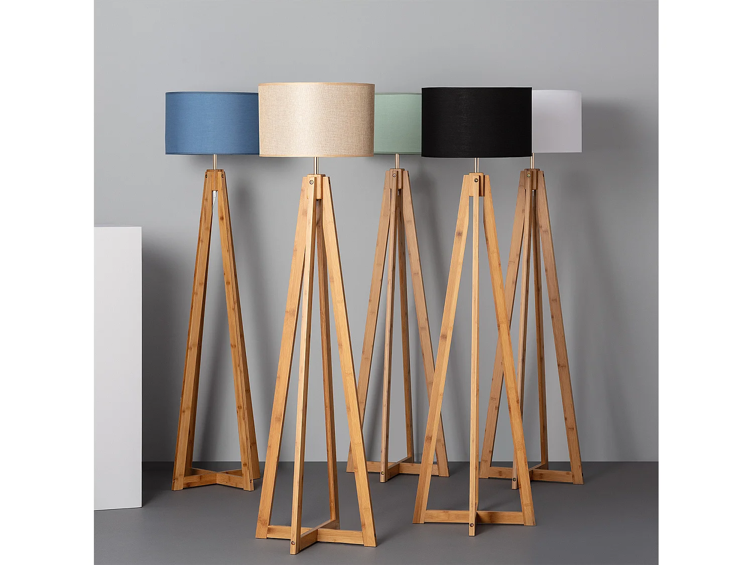 Lampadaire Bois Korsade Blanc