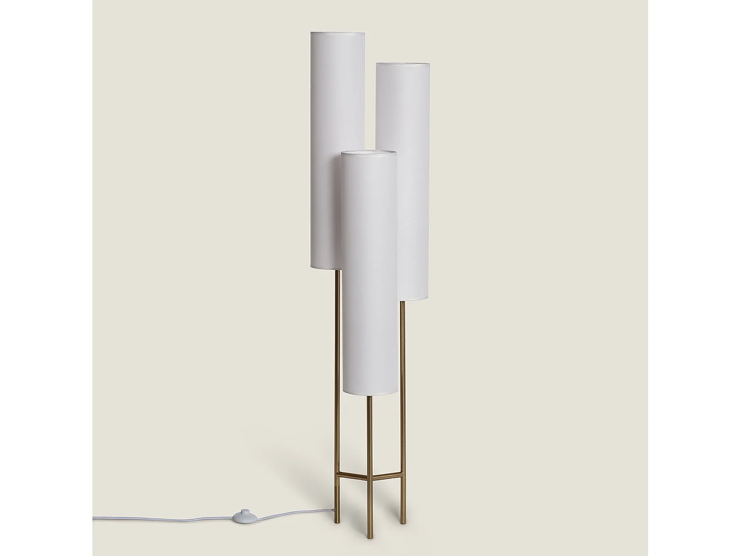 Lampadaire Métal Senza Blanc