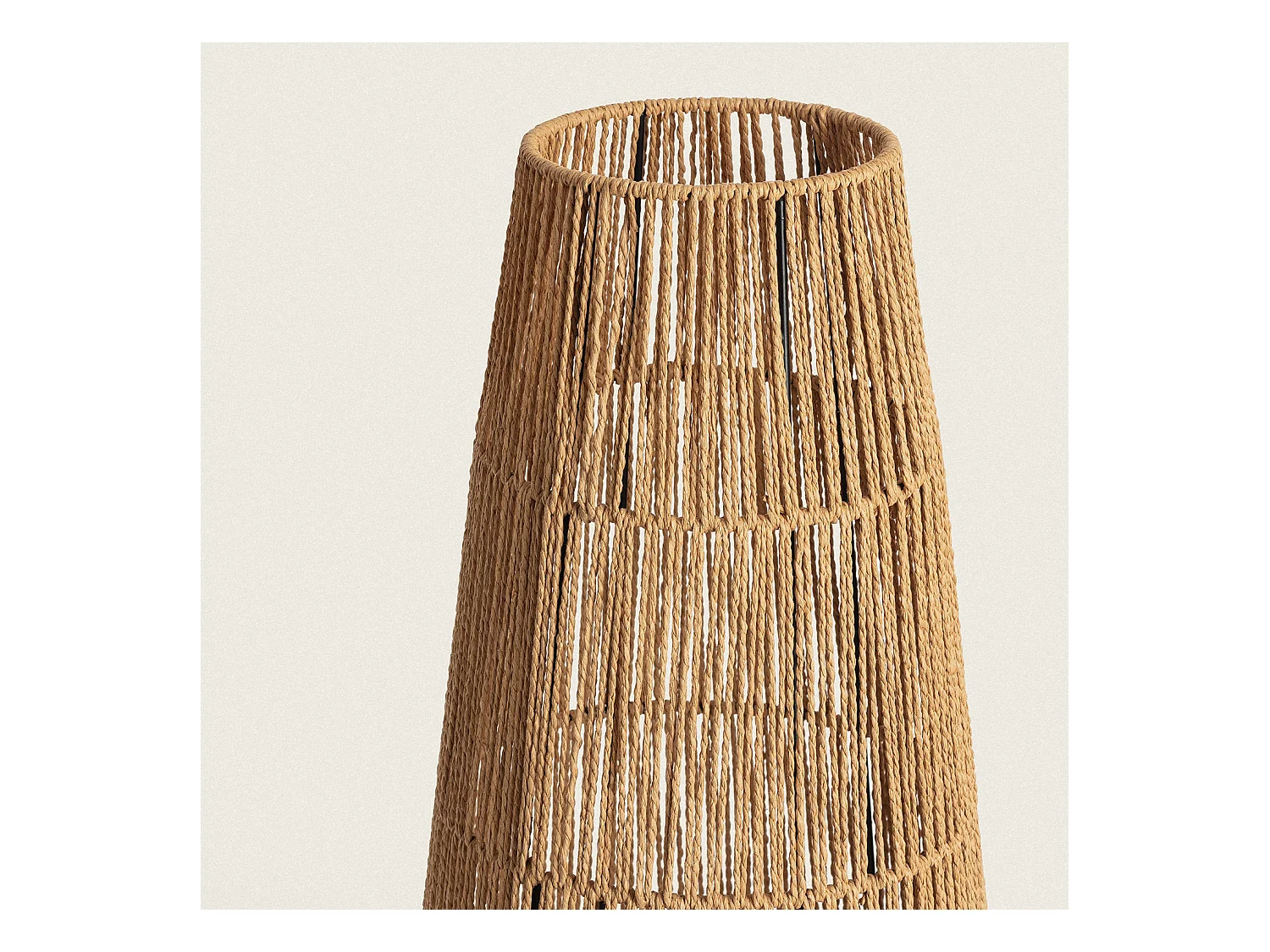 Lámpara de Pie Papel Trenzado Mahali Natural
