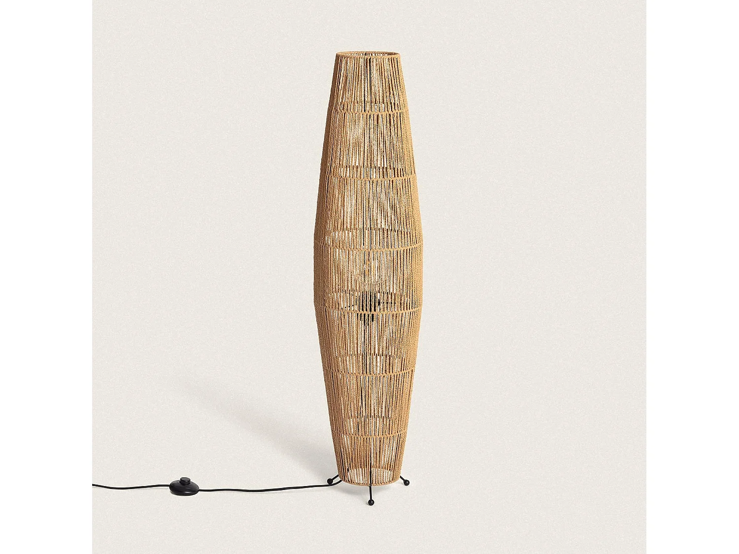 Lampadaire Papier Tressé Mahali  Naturel