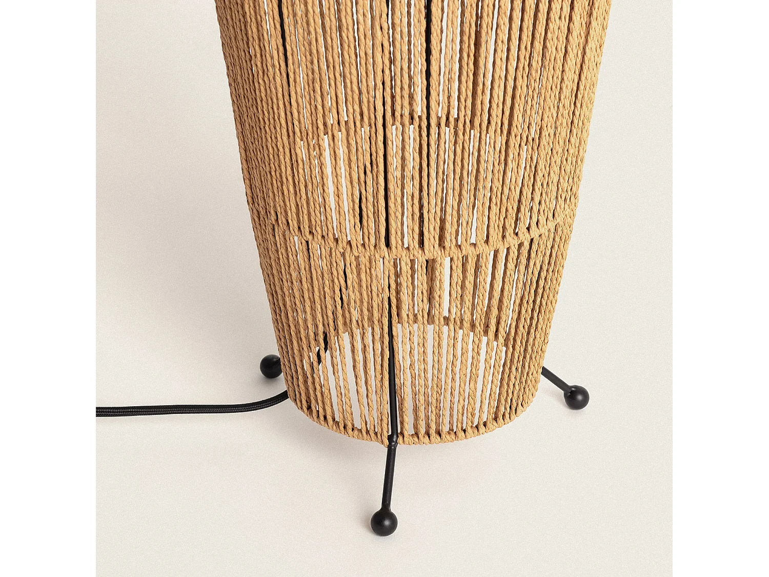 Lámpara de Pie Papel Trenzado Mahali Natural
