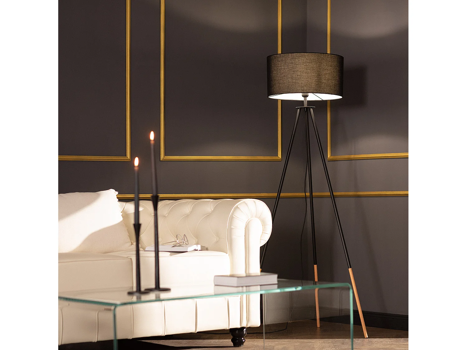 Lampada da Terra Kathathu Nero