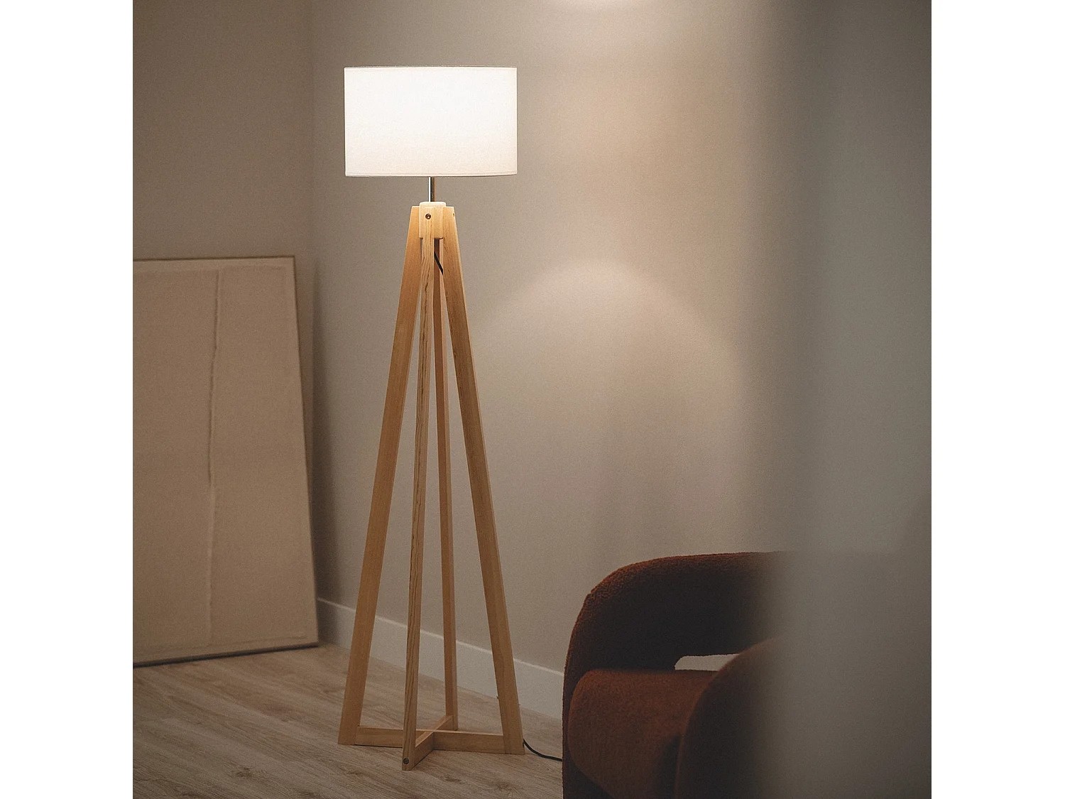 Lampadaire Bois Korsade Camel