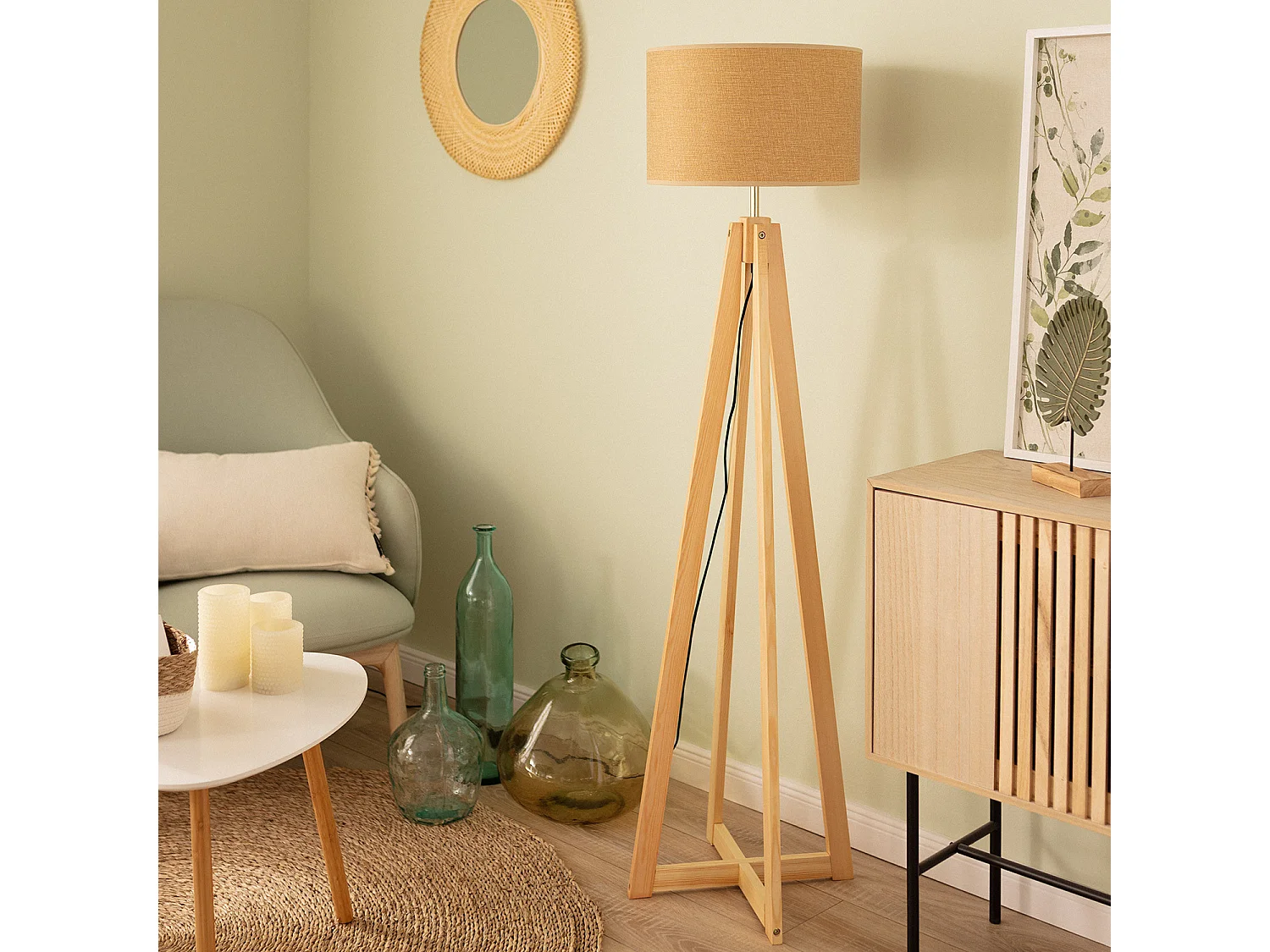 Lampadaire Bois Korsade Camel