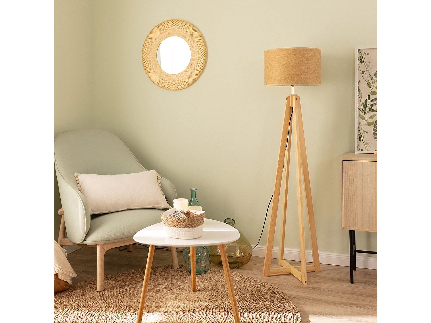 Lampadaire Bois Korsade Camel