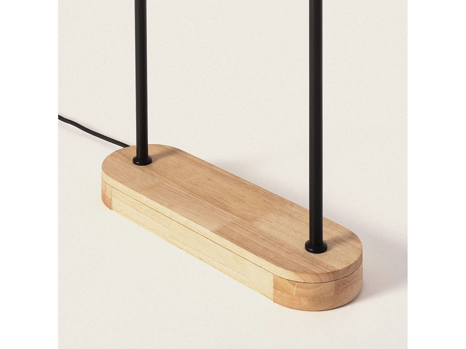 Lampada da Terra Metallo e Tessuto Elliptica Nero