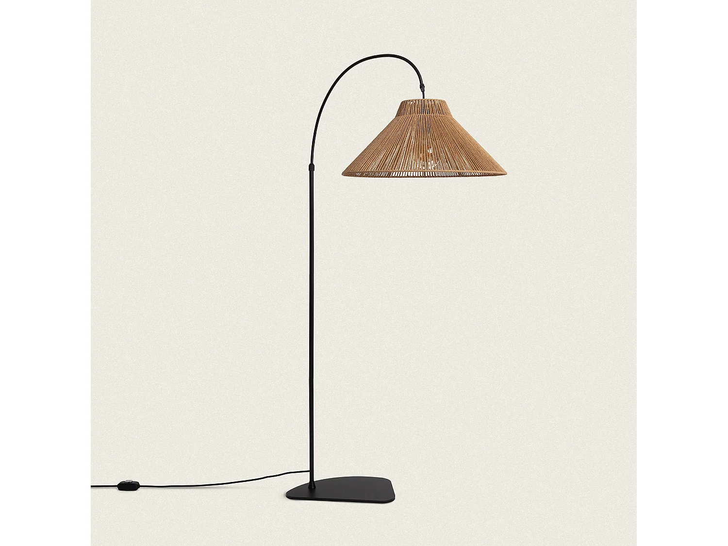 Lampadaire Extérieur Métal et Corde Montreal  Naturel