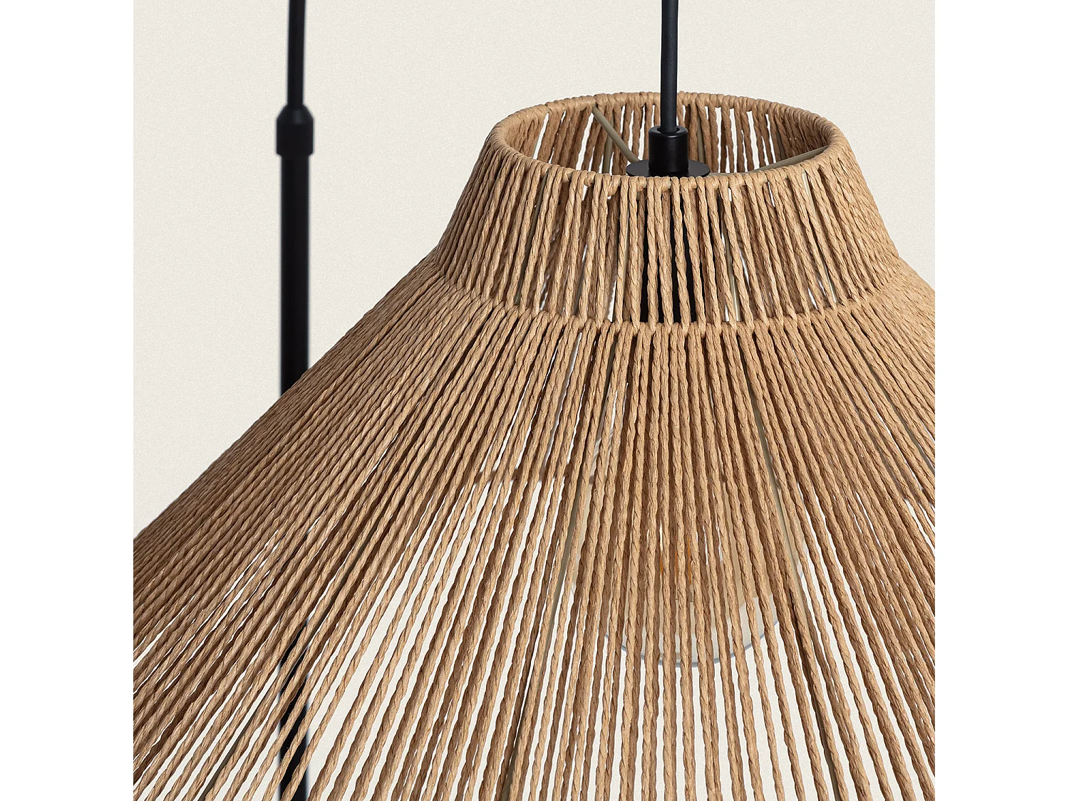 Lampadaire Extérieur Métal et Corde Montreal  Naturel