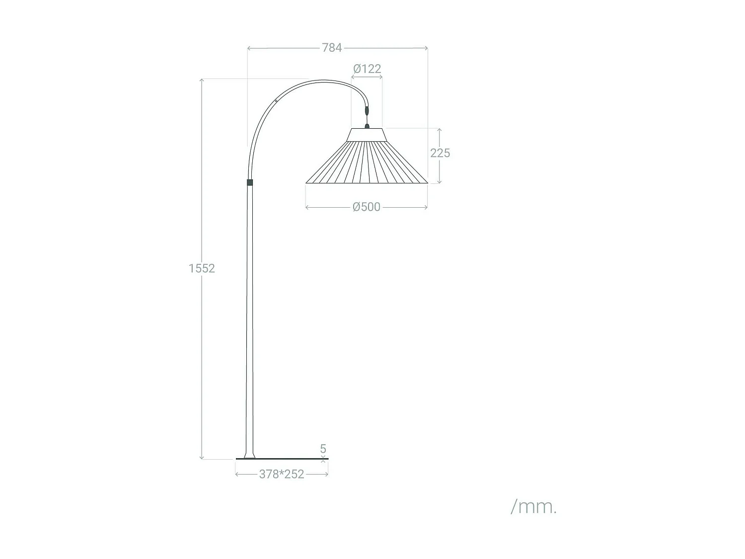 Lampadaire Extérieur Métal et Corde Montreal  Naturel