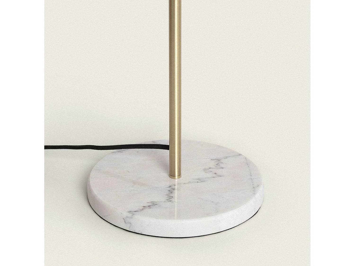 Lámpara de Pie Metal y Cristal Lune Blanco