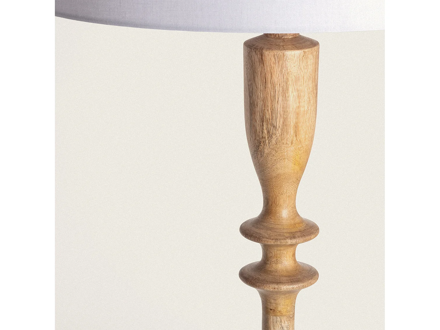 Lampadaire en bois Meena ILUZZIA Gris Glace