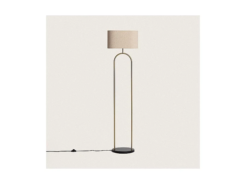 Lámpara de Pie Metal Brilthor Dorado