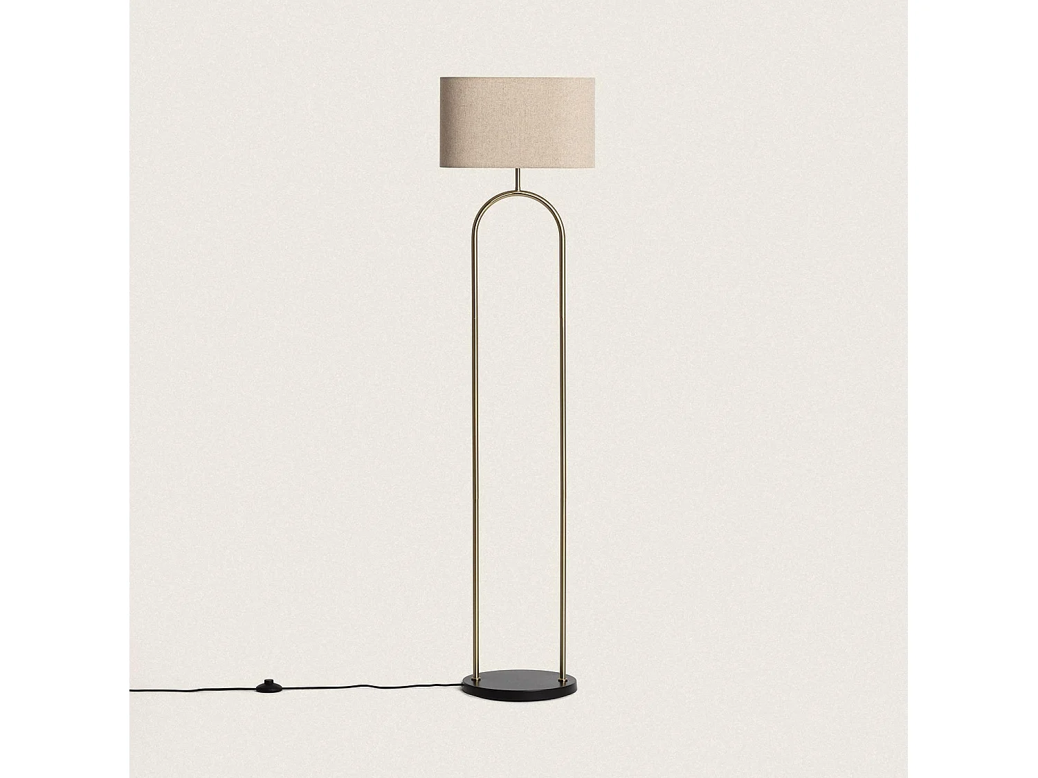 Lámpara de Pie Metal Brilthor Dorado