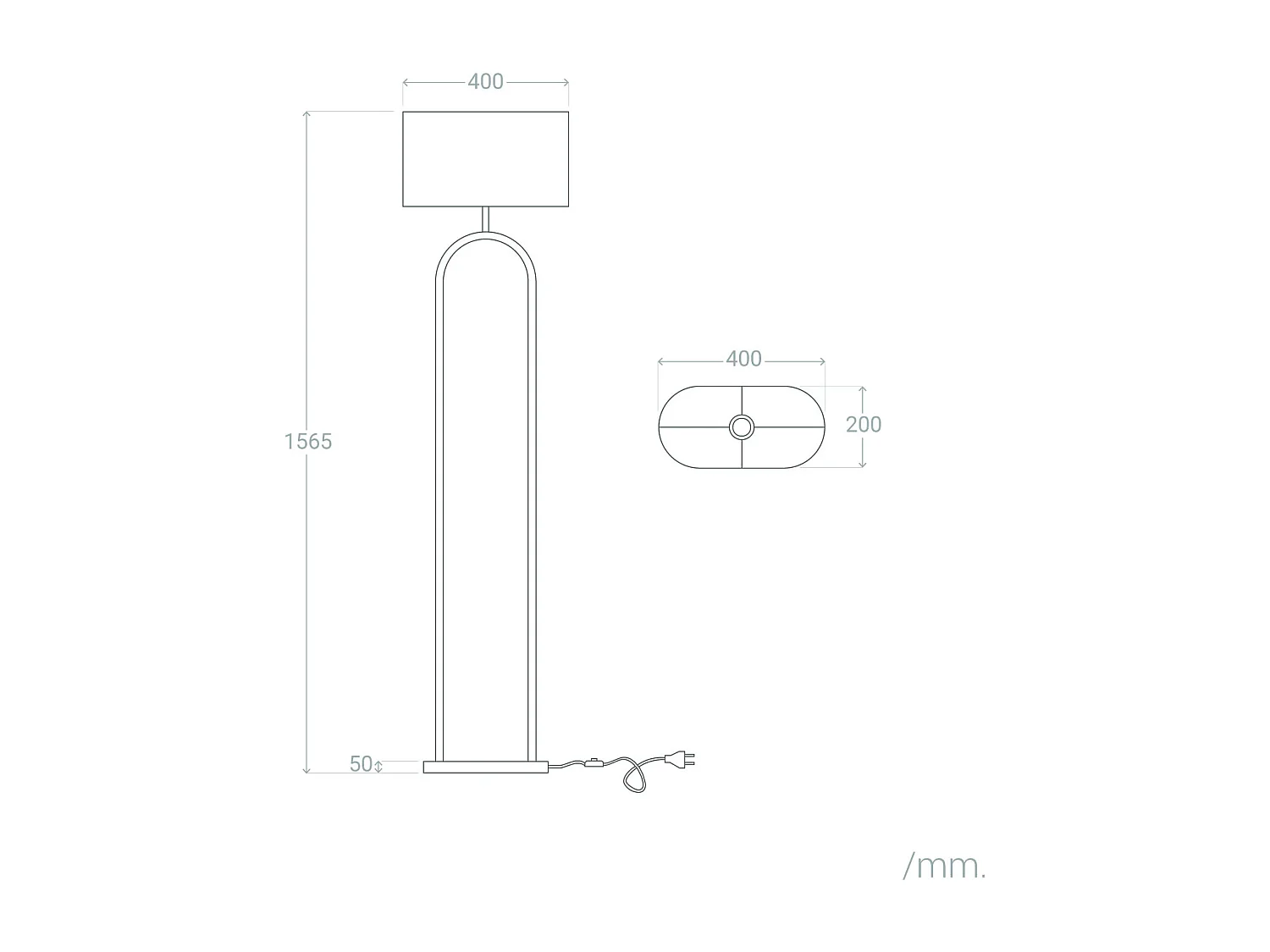 Lampadaire Métal Brilthor  Doré
