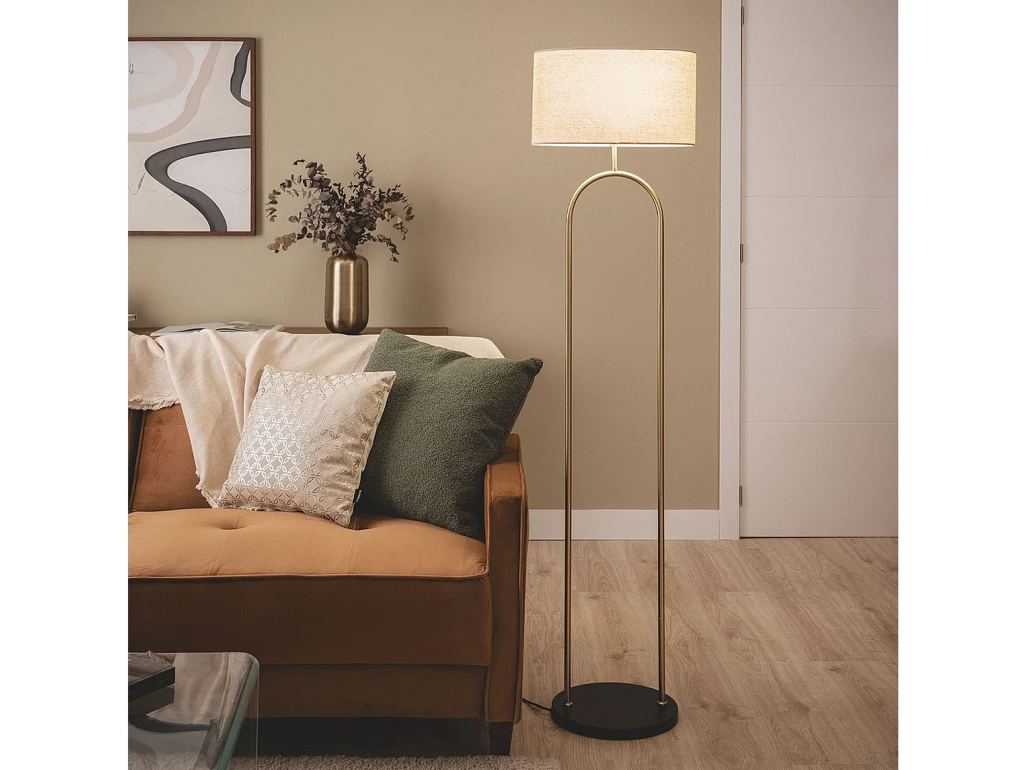 Lampada da Terra Metallo Brilthor Oro