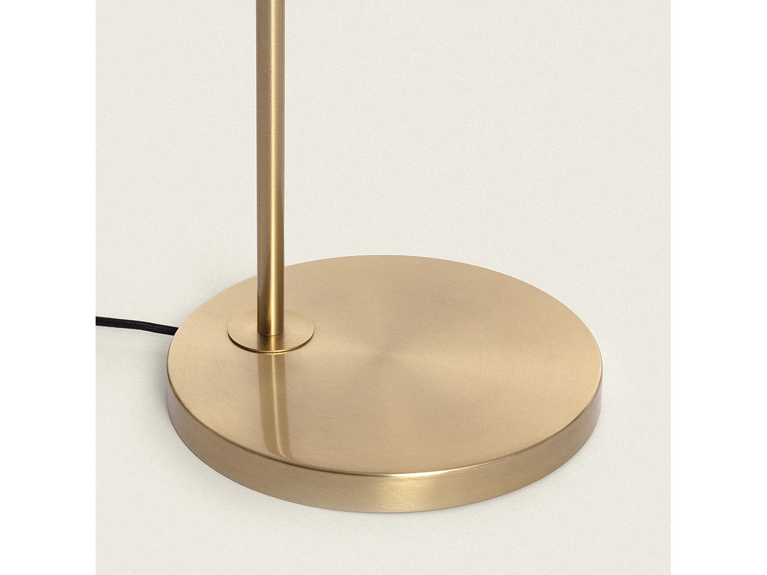 Lámpara de Pie Metal y Cristal Joile Dorado