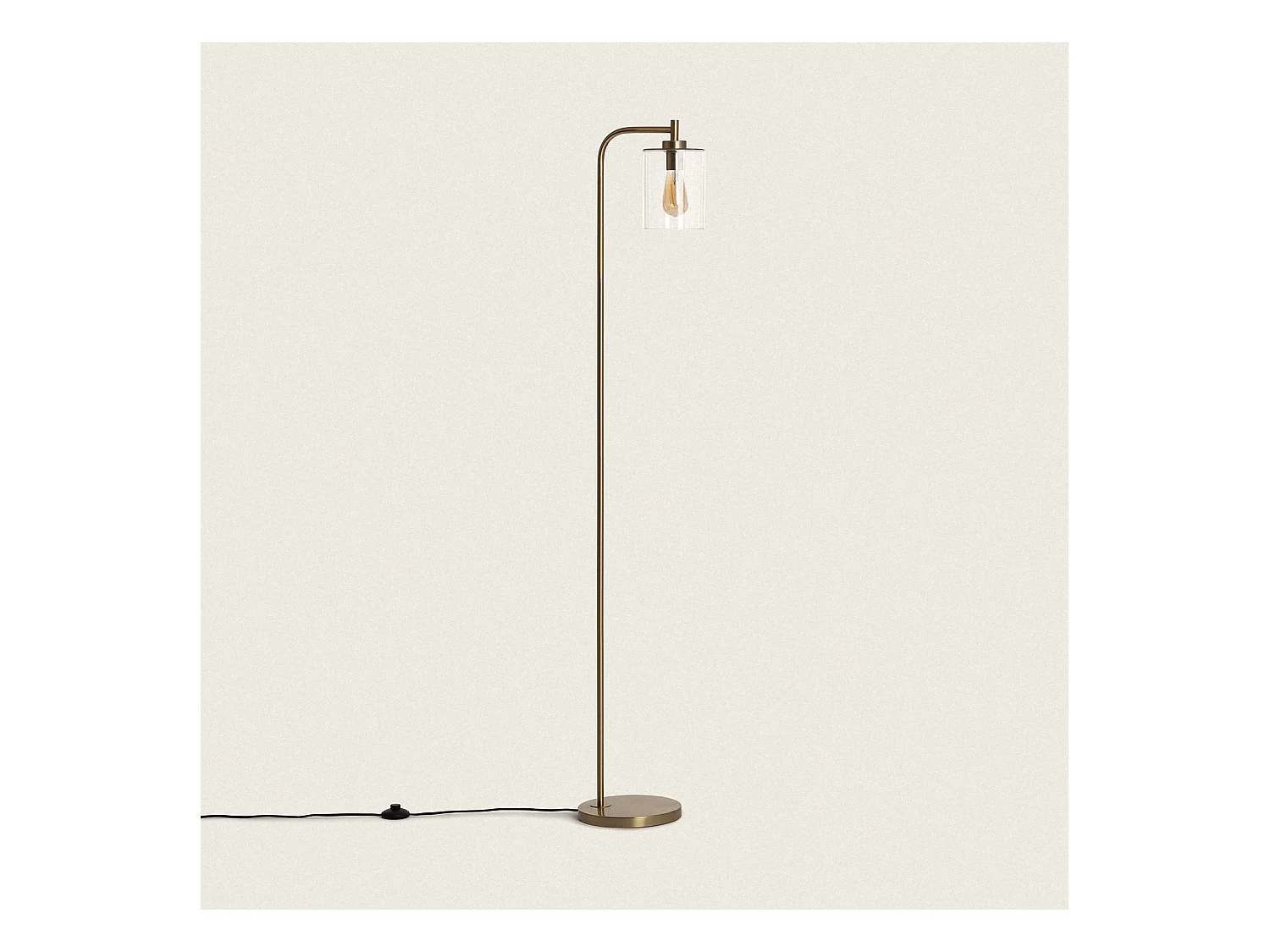 Lampada da Terra in Metallo e Vetro Joile Oro