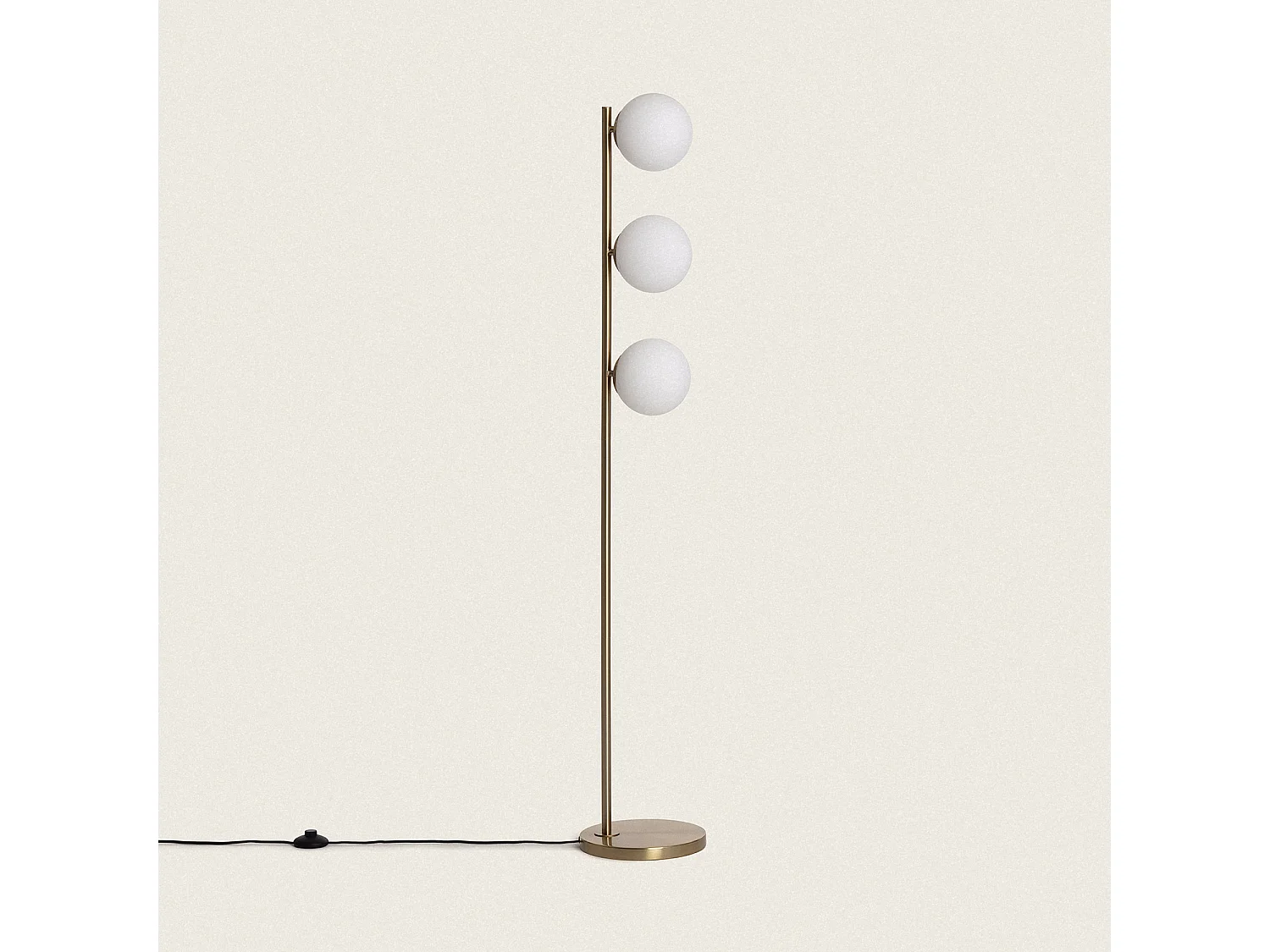 Lampada da terrade Metallo e Vetro Moonlight Brass 3 Lampade Oro