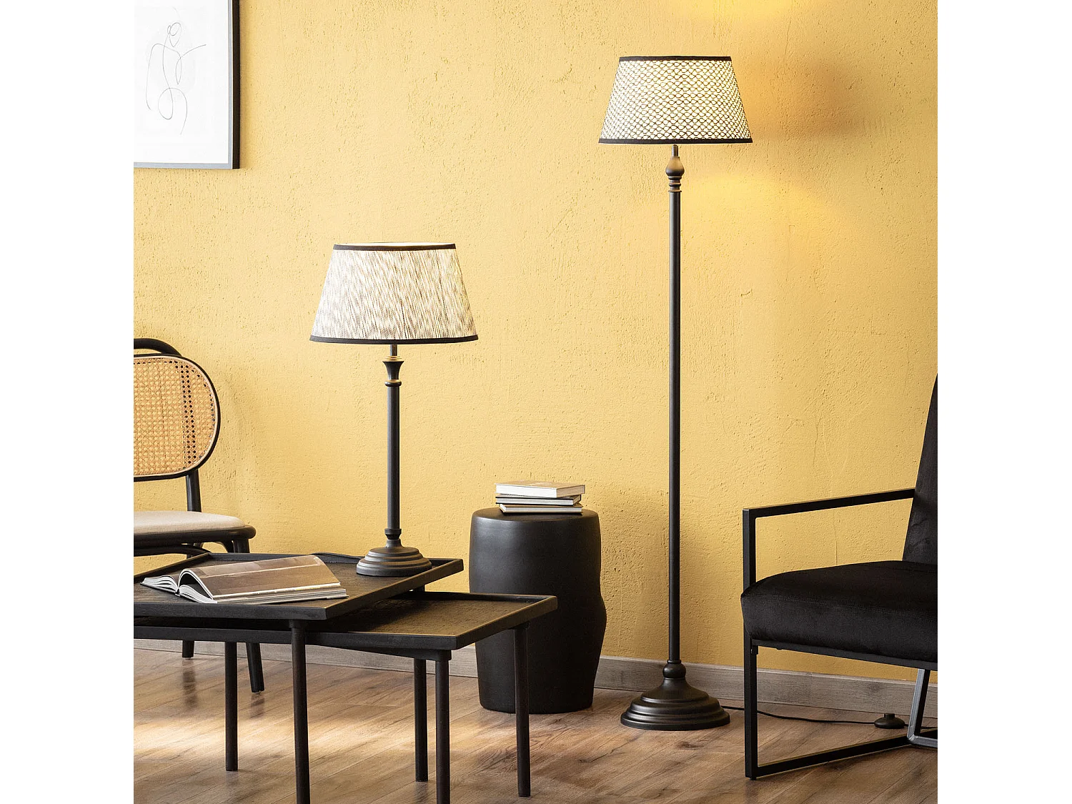 Lámpara de Pie Metal Nisha Topo