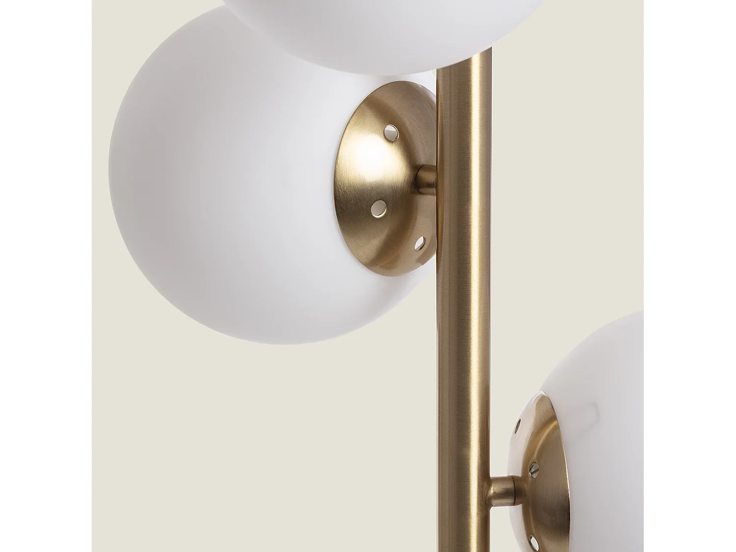 Lampadaire Métal et Verre Moonlight Brass Round 3 Spots Doré