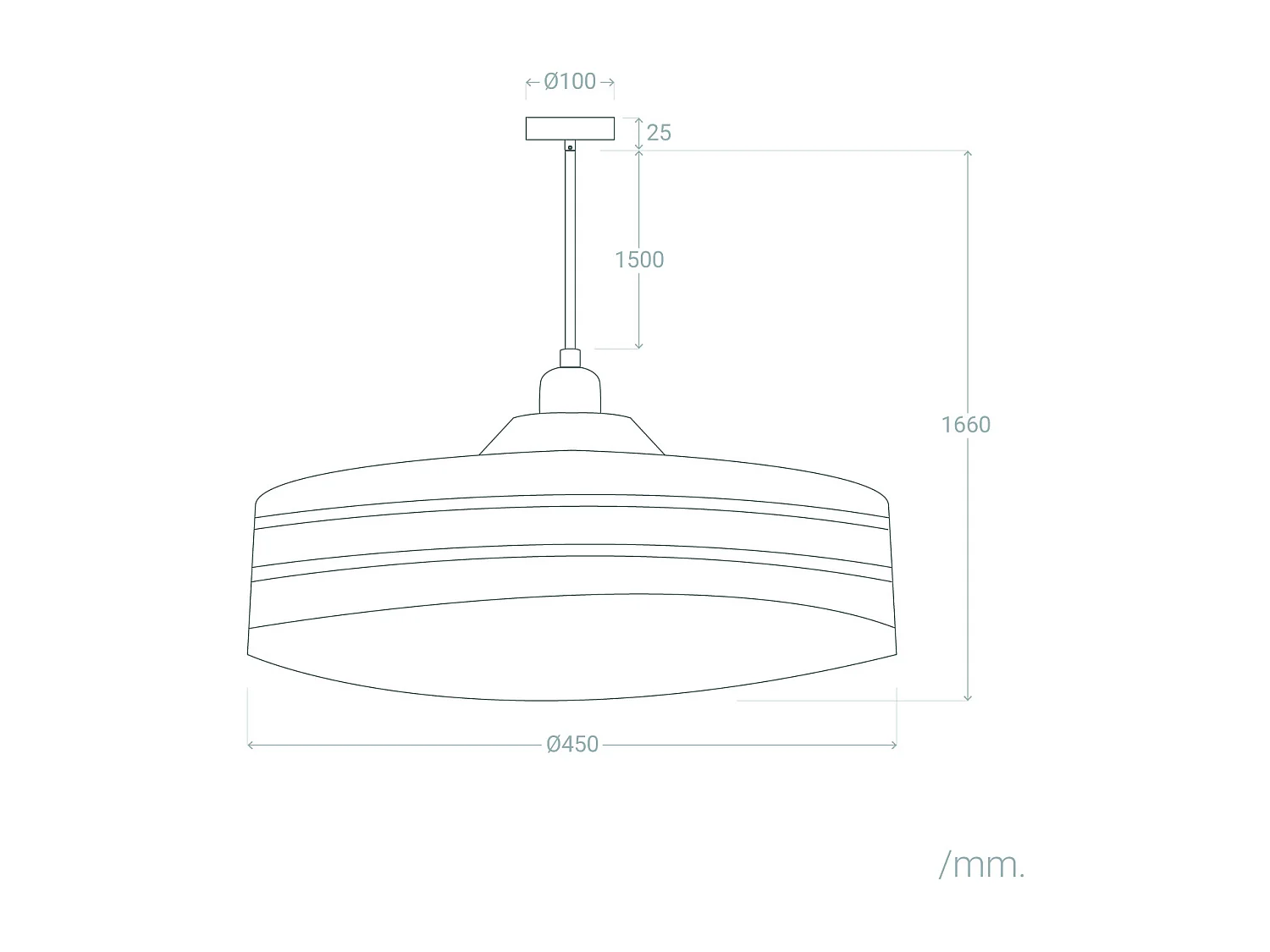 Suspension Fibres Naturelles Daya Noir