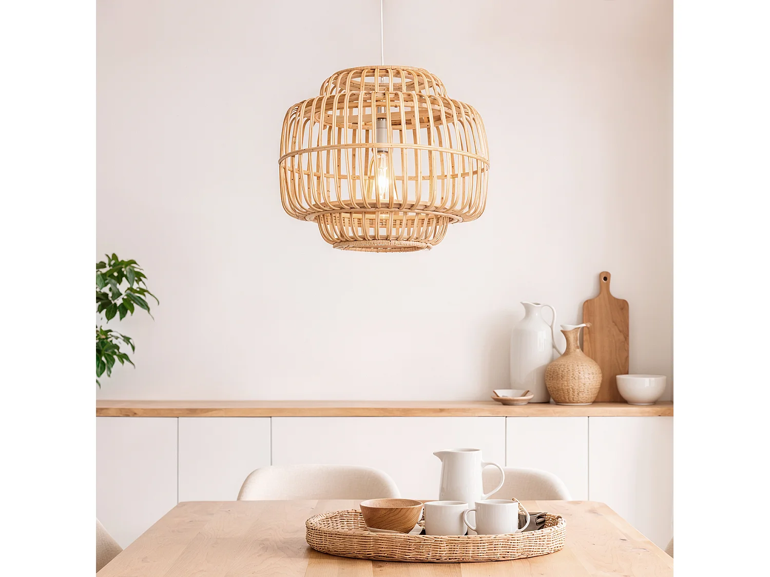 Suspension Bambou Moruya Naturel