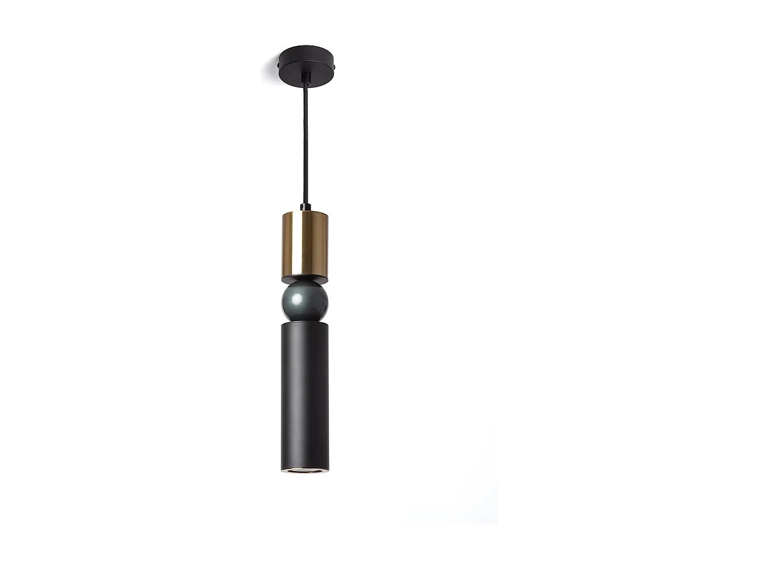 Lámpara Colgante Metal Luyo Negro Mate