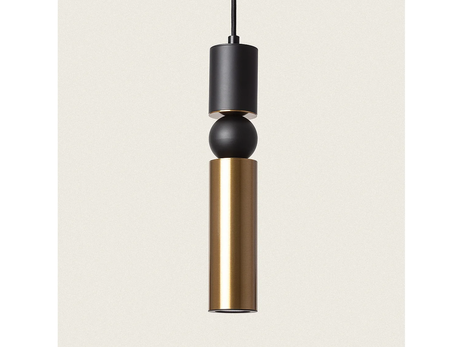 Lámpara Colgante Metal Luyo Negro Mate