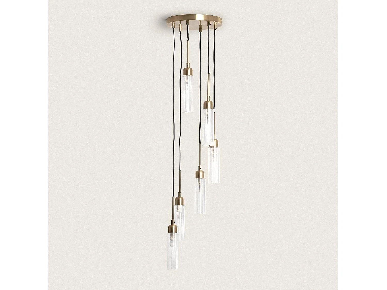 Suspension Métal et Verre Sest Iraide Doré