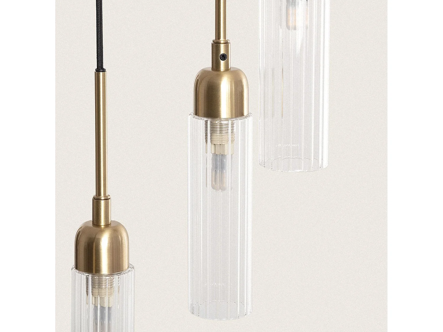 Suspension Métal et Verre Sest Iraide Doré