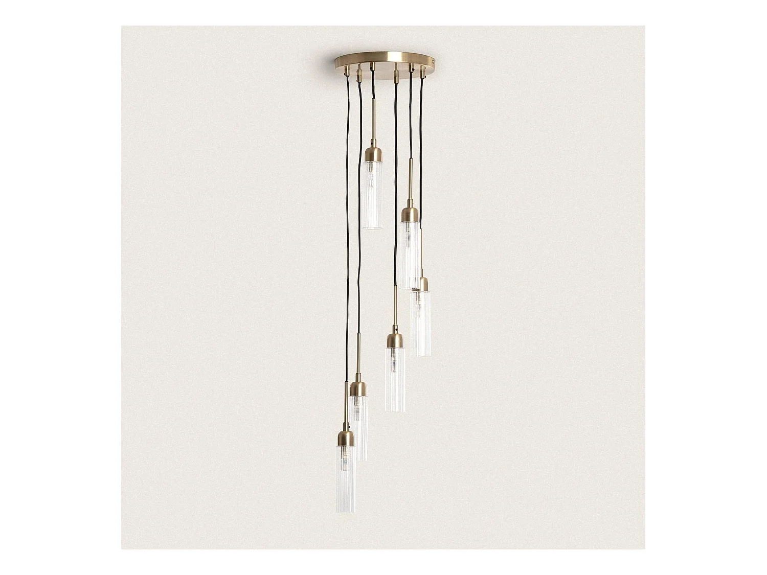 Suspension Métal et Verre Sest Iraide Doré