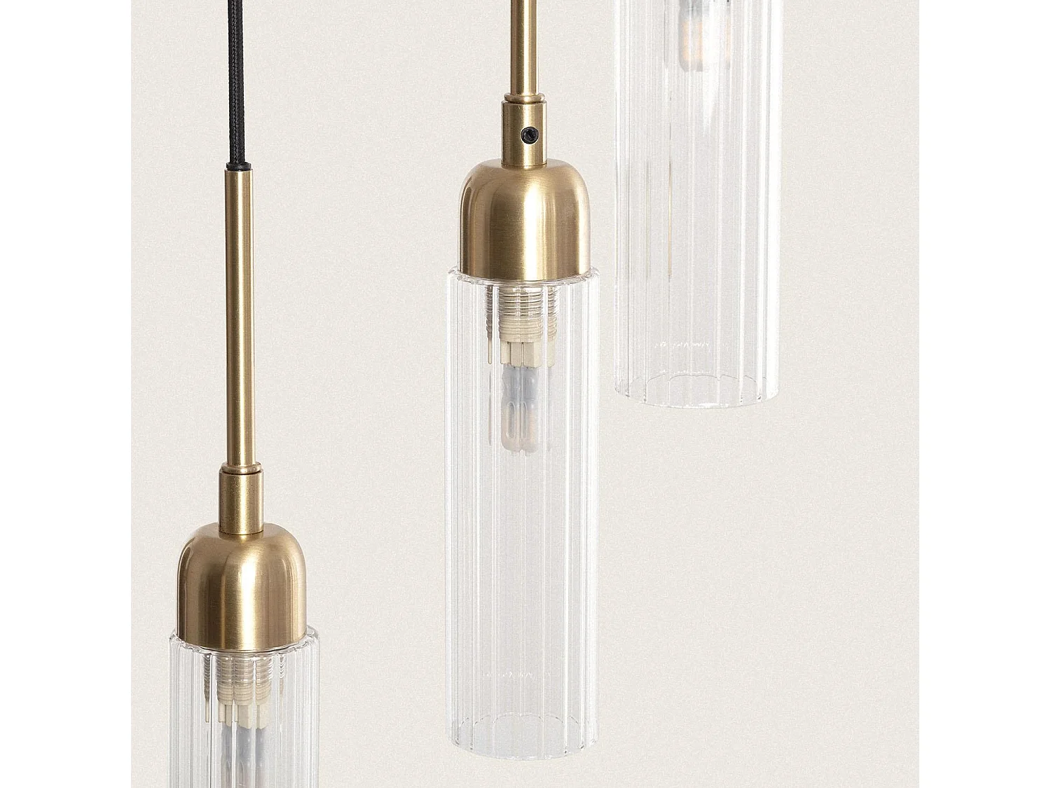 Suspension Métal et Verre Sest Iraide Doré