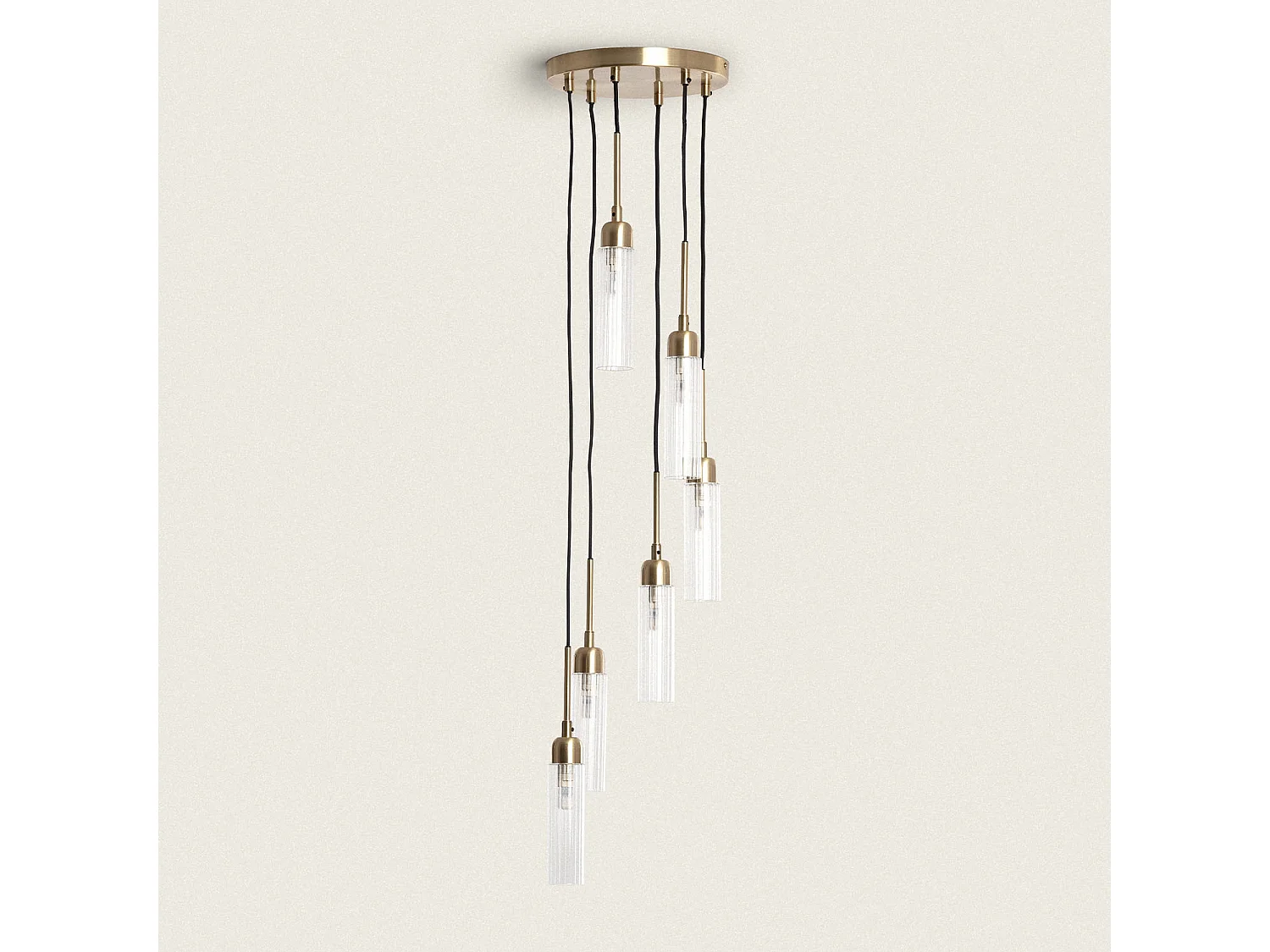 Suspension Métal et Verre Sest Iraide Doré