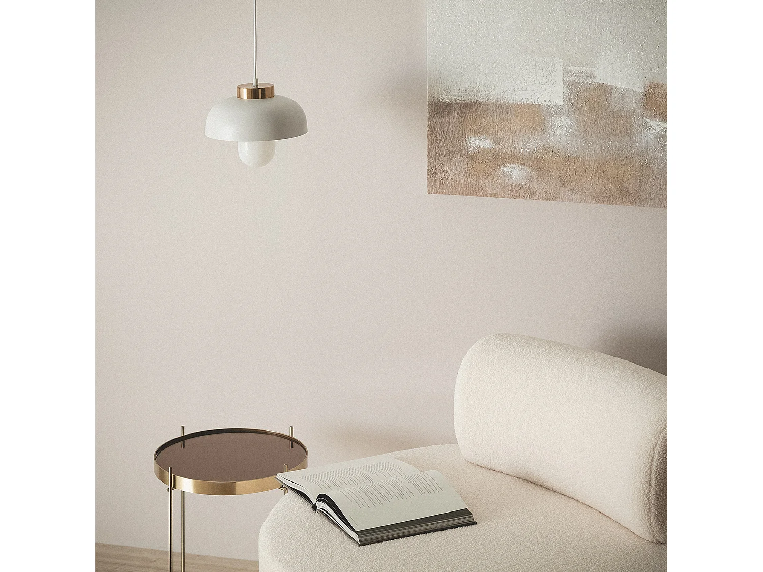 Lámpara Colgante Metal Geri Blanco