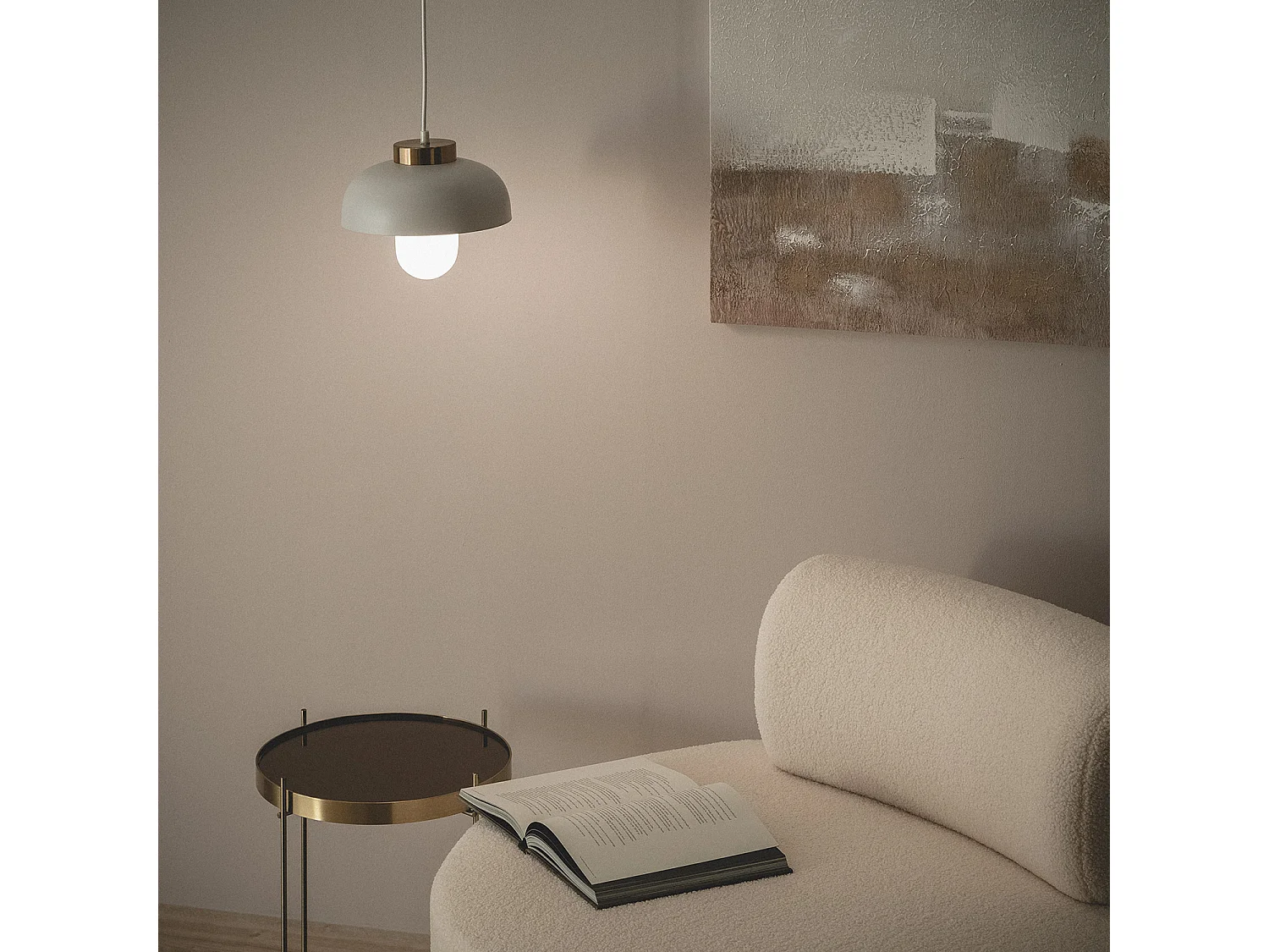 Suspension Métal Geri Blanc