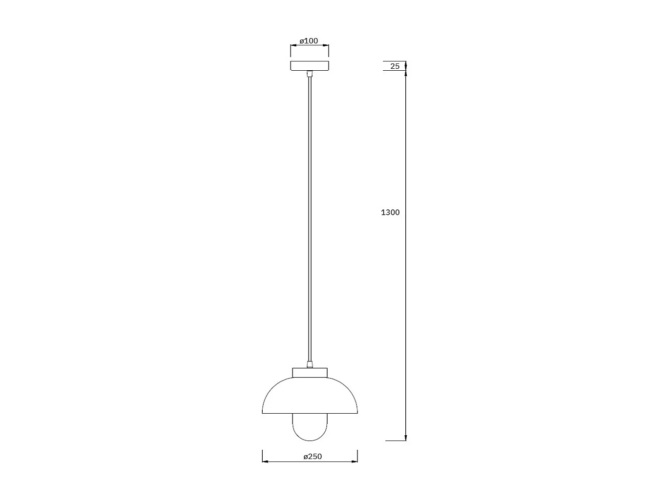 Suspension Métal Geri Blanc