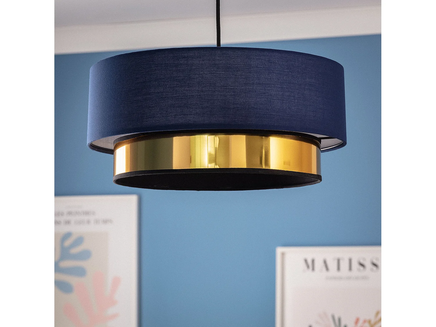 Suspension Textile Friedrich Bleu marine