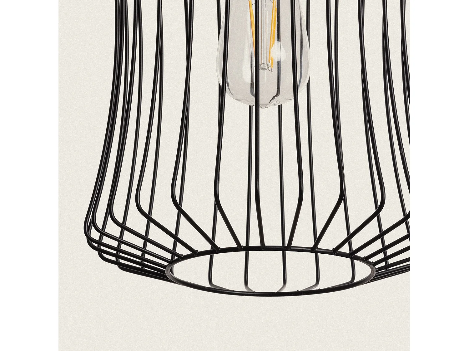 Lámpara Colgante Metal Kelsie III Negro