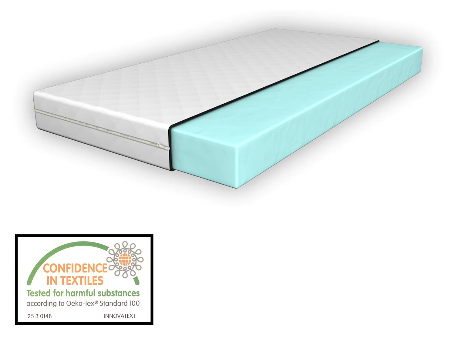 Lit Cabane Knätten Avec Grille De Protection Et Matelas Orthopédique 140X70Cm Blanc