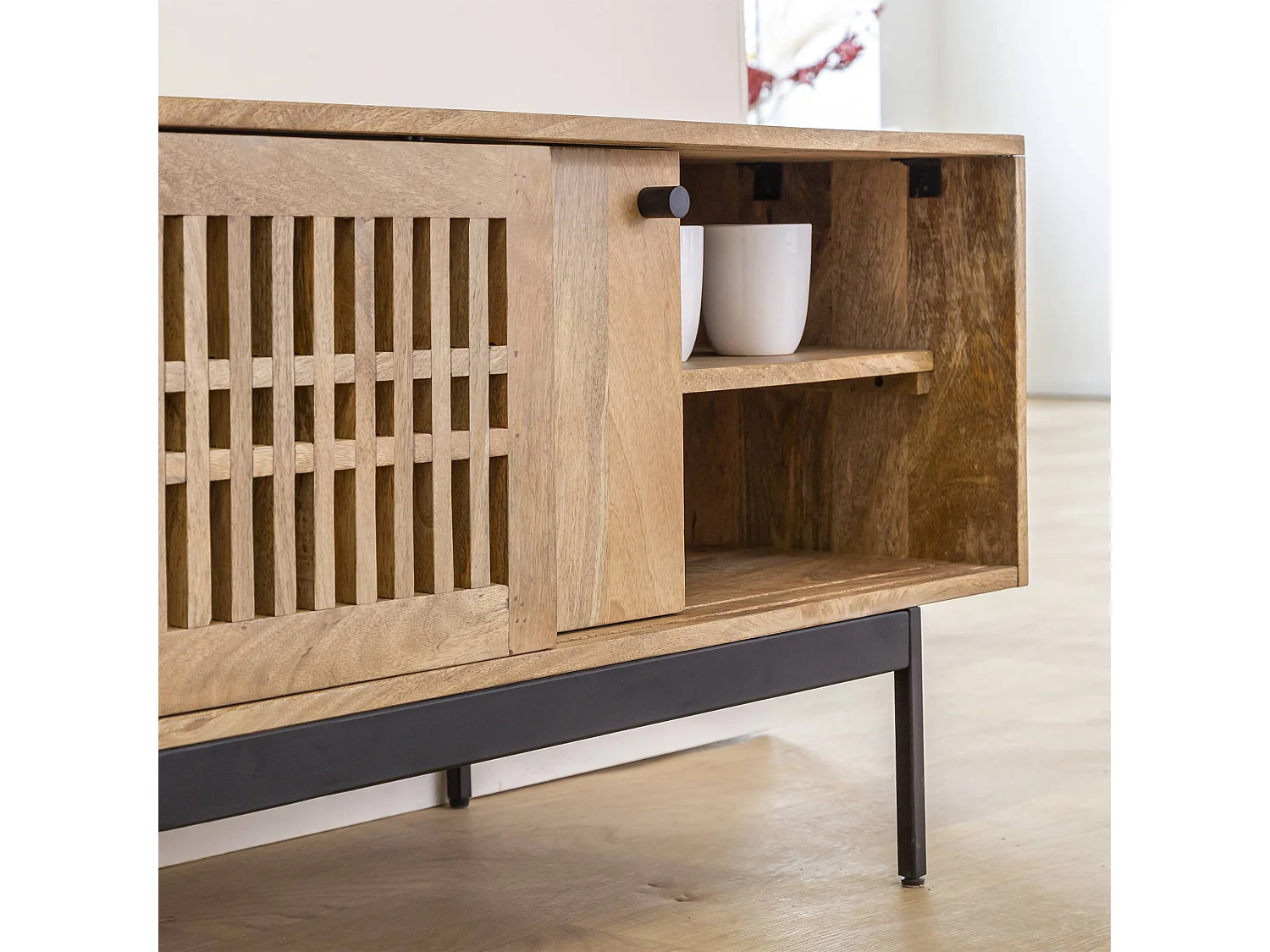 Meuble TV en bois de manguier Louison