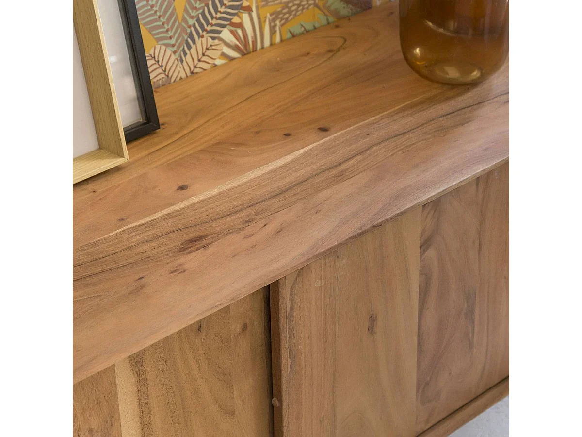 Meuble TV en bois d'acacia Sara