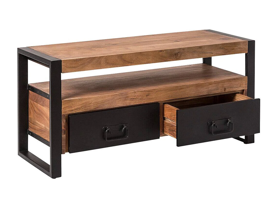 Meuble TV en bois d'acacia 112 cm Havana