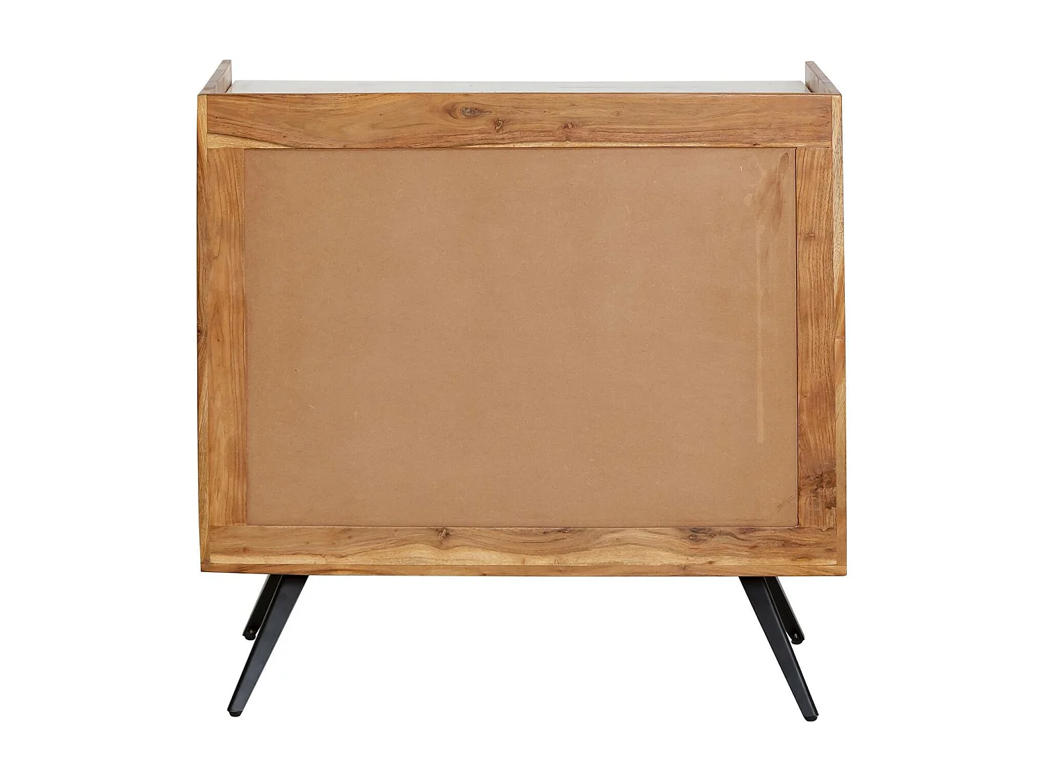 Meuble sous vasque en bois d'acacia et marbre Aloé