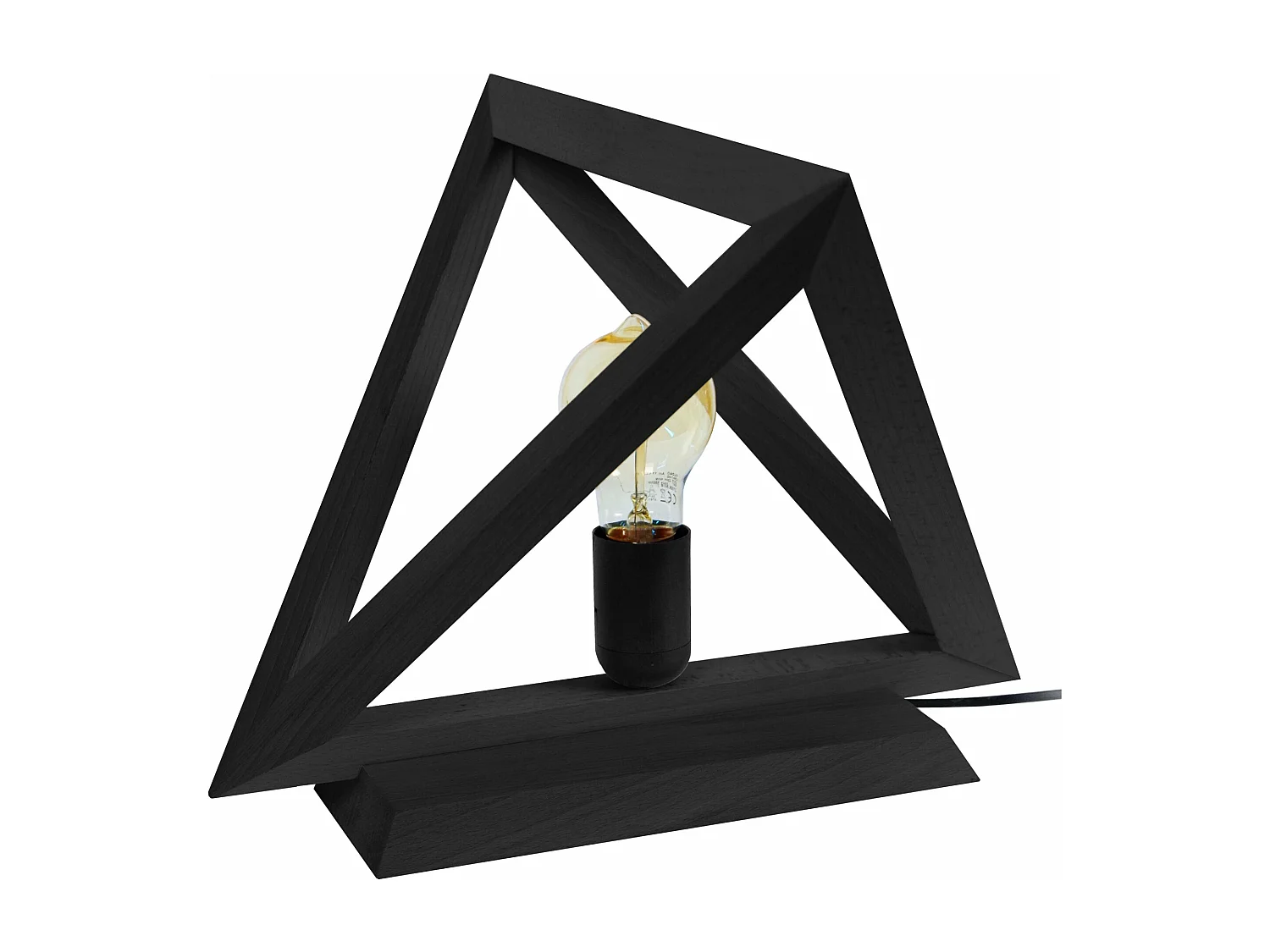 Abajur TOSEL BOIS BOULE lâmpada decorativa globo amarelo D11 x  H21  cm