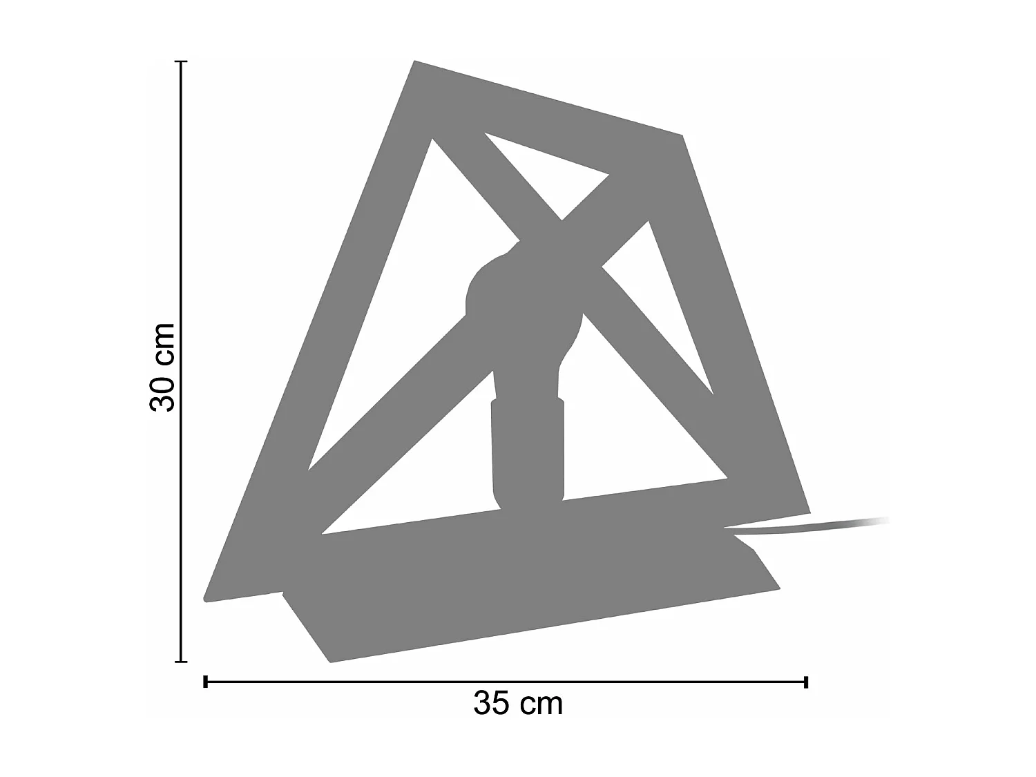 Abajur TOSEL BOIS BOULE lâmpada decorativa globo amarelo D11 x  H21  cm