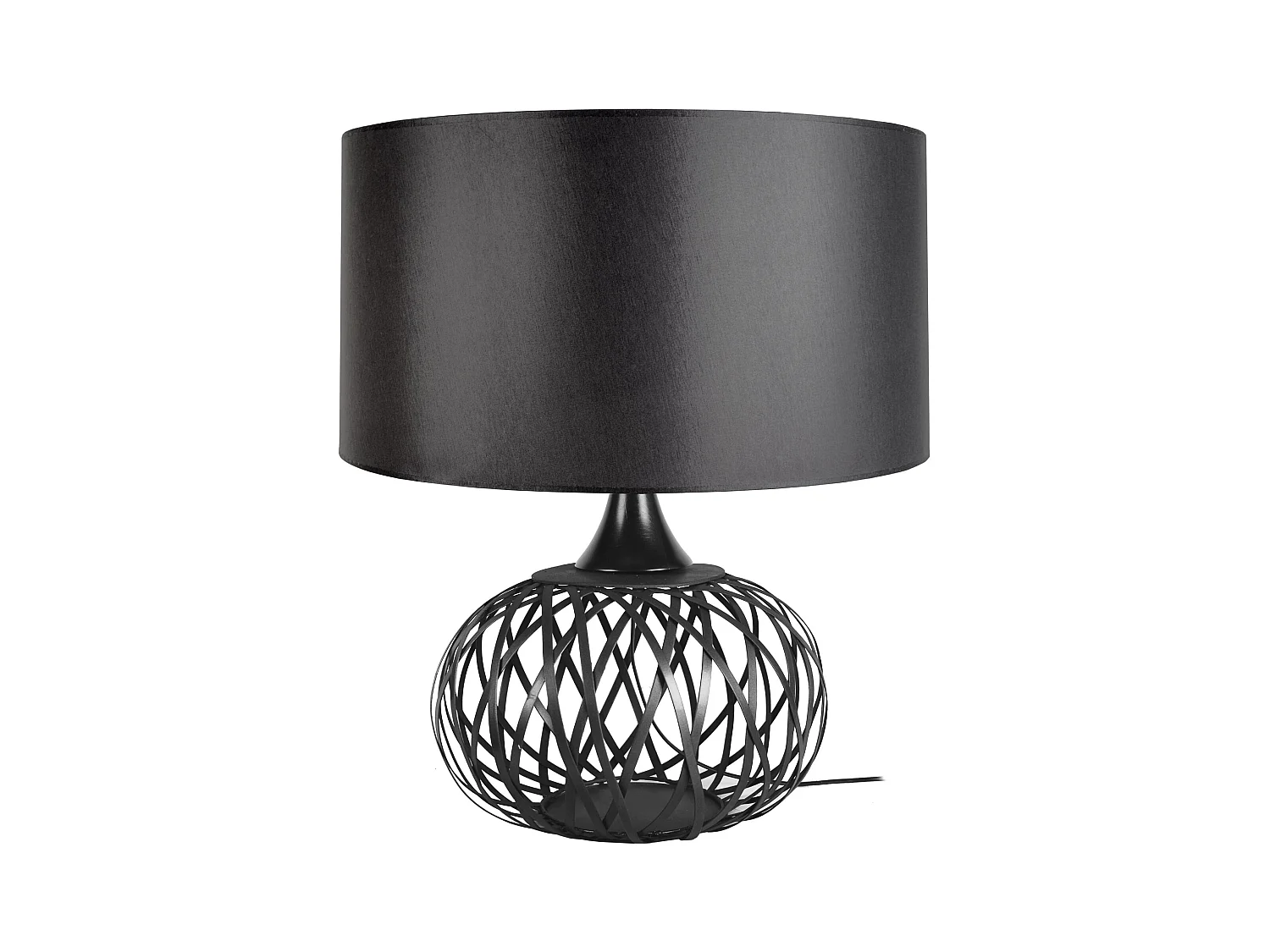 Lampe de salon globe métal  anthracite 70 cm.
