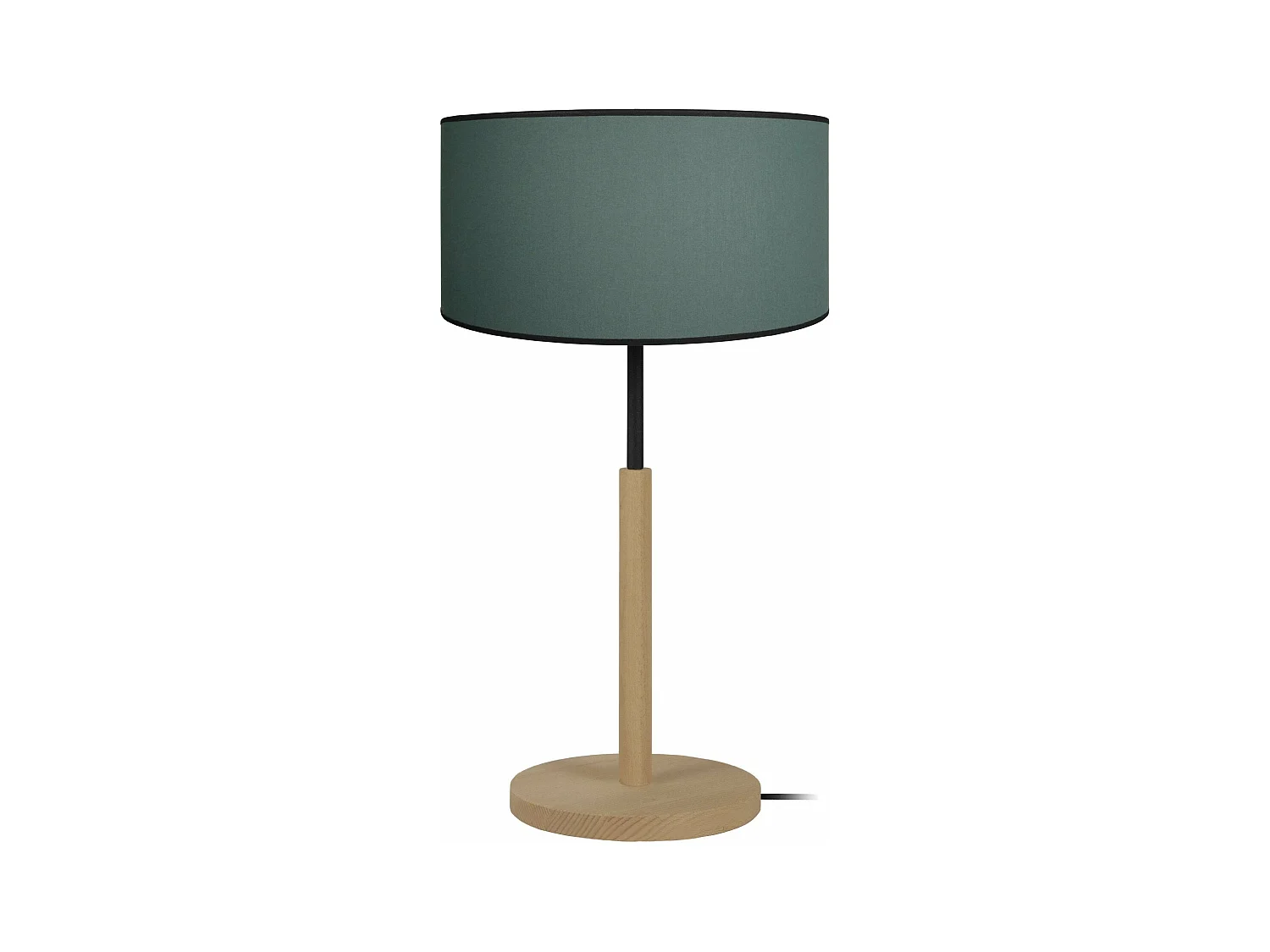 Lampe a poser droit bois  naturel,vert 51 cm.